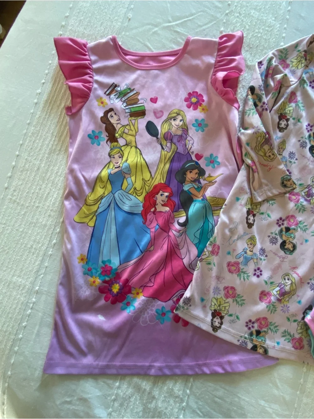 Disney Girls' Pink & Teal Princess Nightgowns - 3-Pack